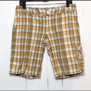 Billabong Cotton Plaid Bermuda Shorts